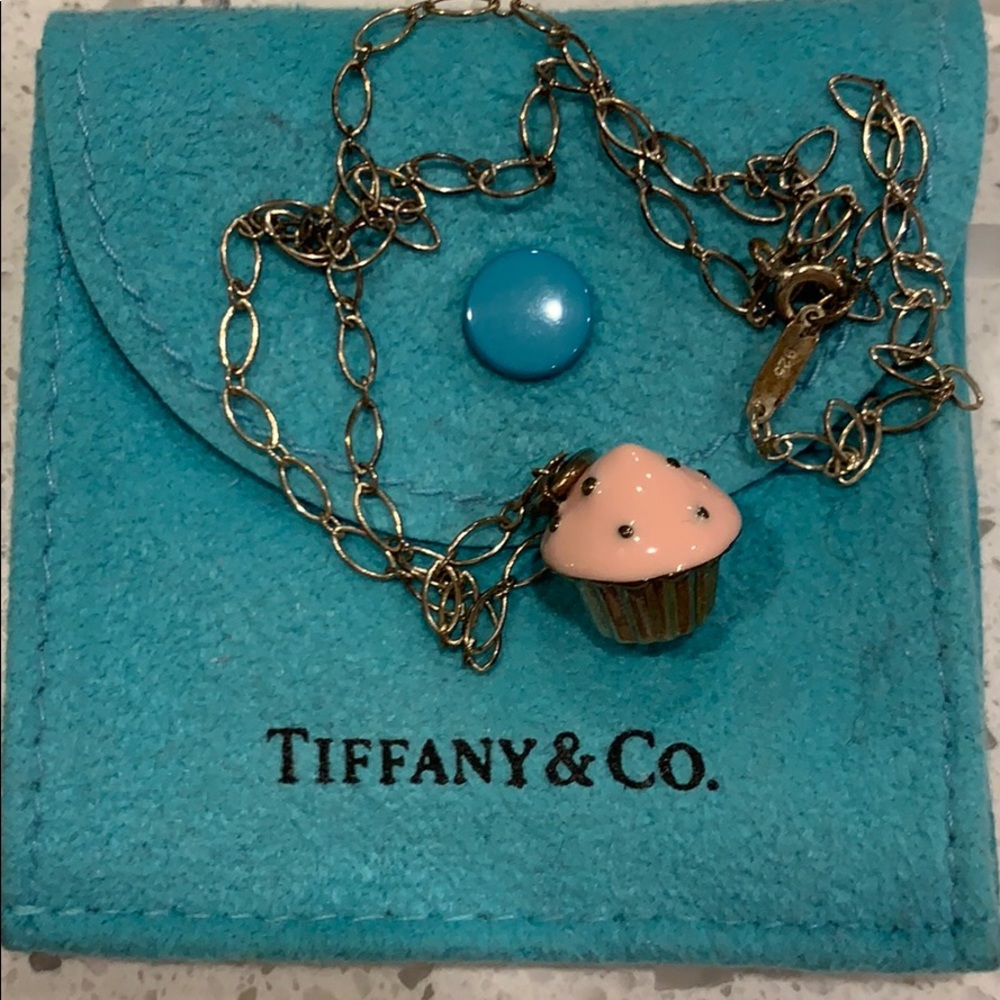 Tiffany & Co. cupcake charm with 16” chain